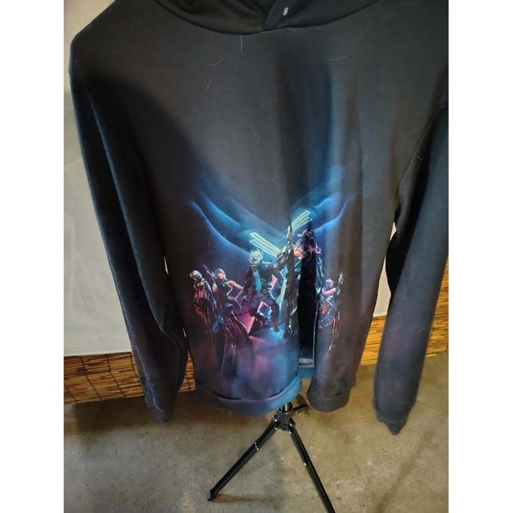 Fortnite Hoodie Black Pullover Graphic Print Gaming Unisex Sweatshirt‎